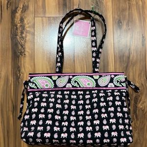 VERA BRADLEY Tote - PINK ELEPHANT